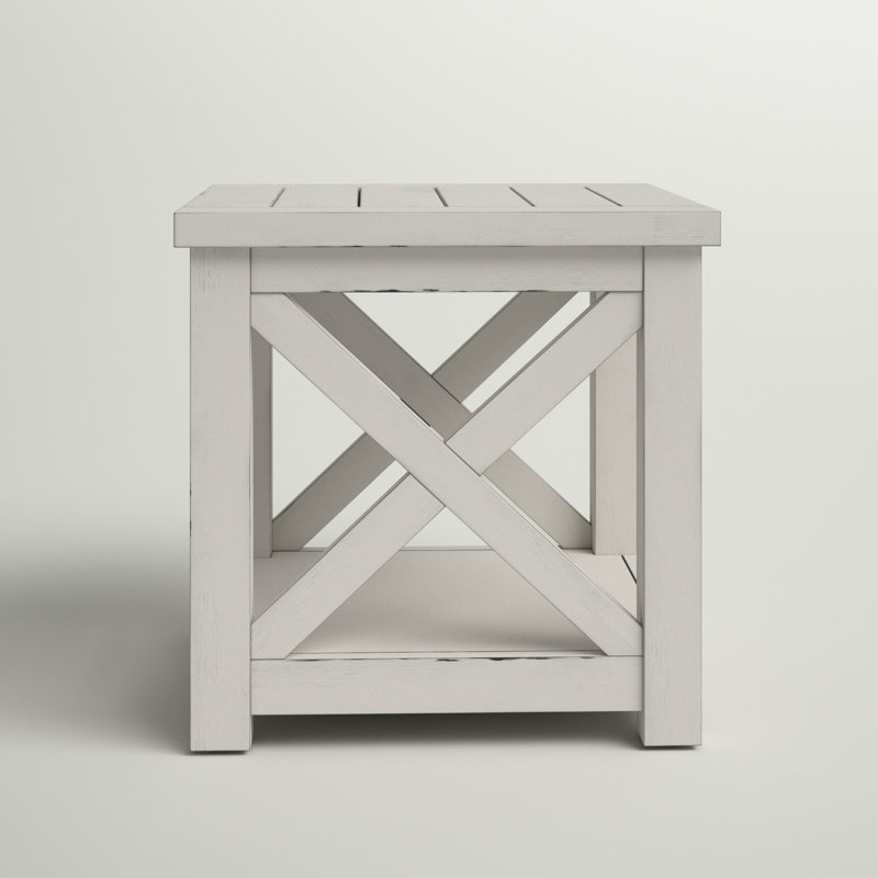 Sand & Stable Lana Off White End Table with Storage & Reviews Wayfair